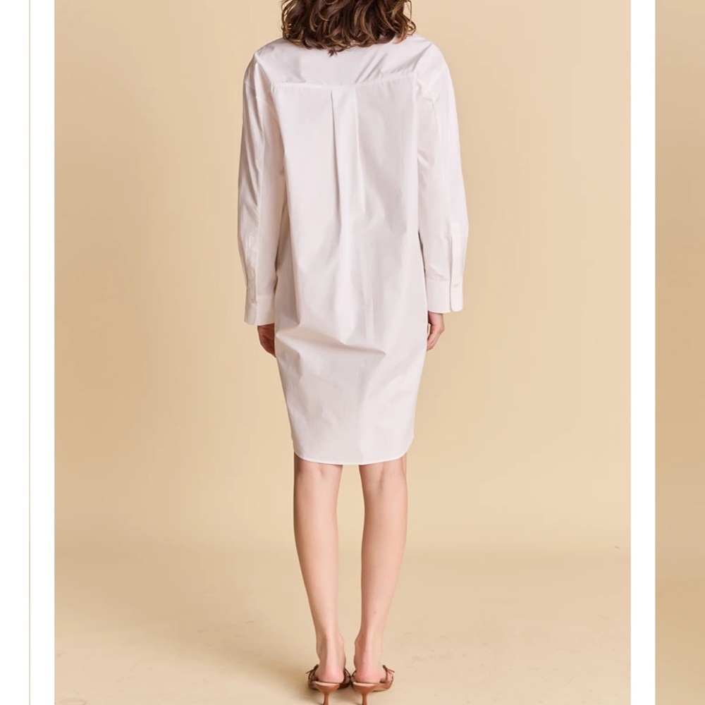 English Factory White Oversized Button-Down Shirt Dress - Picture 3 of 9